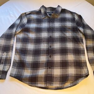 Daniel Cremieux Men's Blue and White Plaid Button-Down Shirt